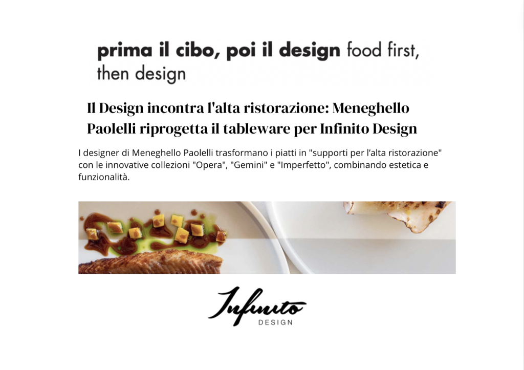 Infinito Design su: Prima il cibo, poi il design